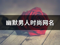 男士幽默风趣的网名,网名中的男士风采